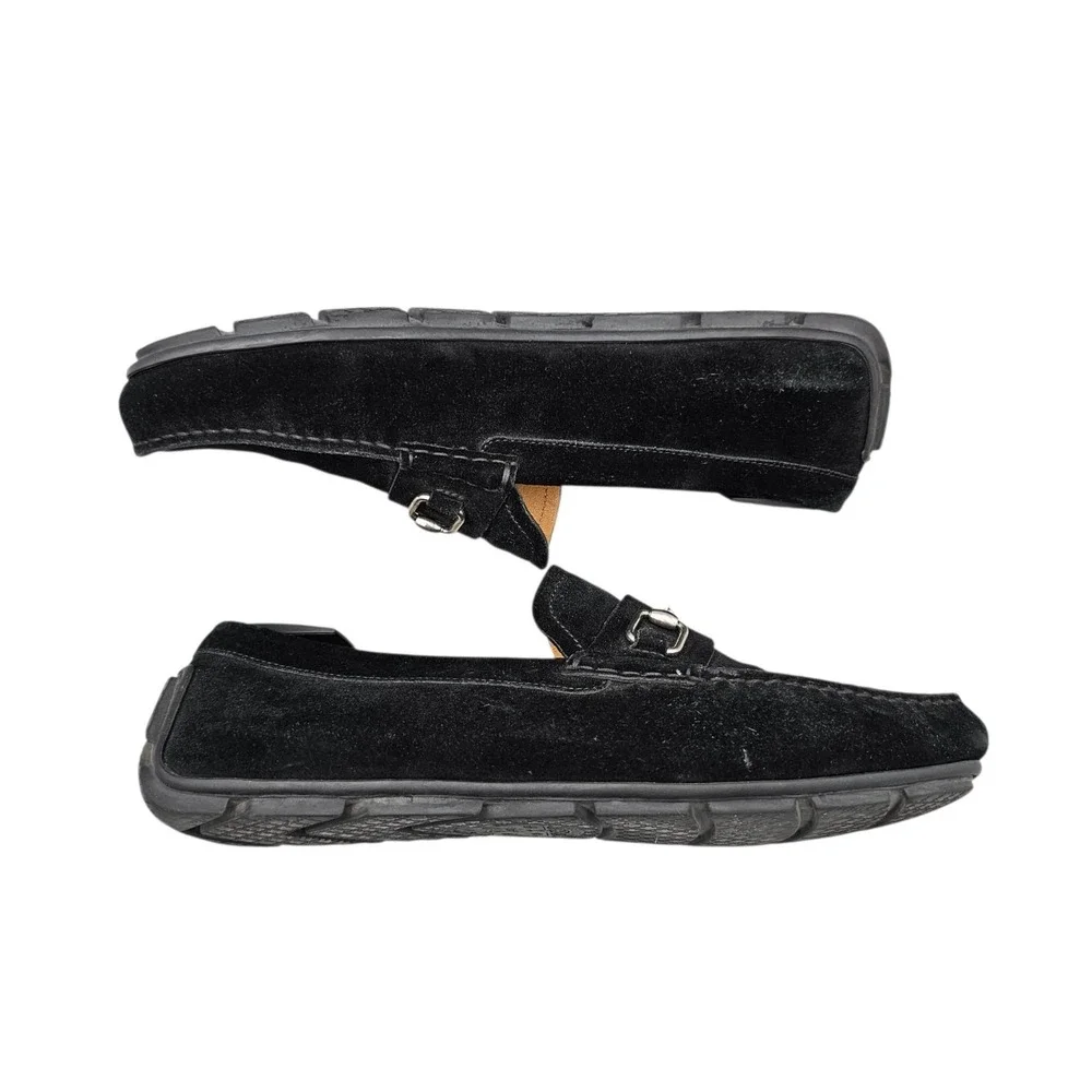 Gucci Men's Size 10.5 G EUC Black Suede Horsebit Drivers Loafers‎ Dress Shoes